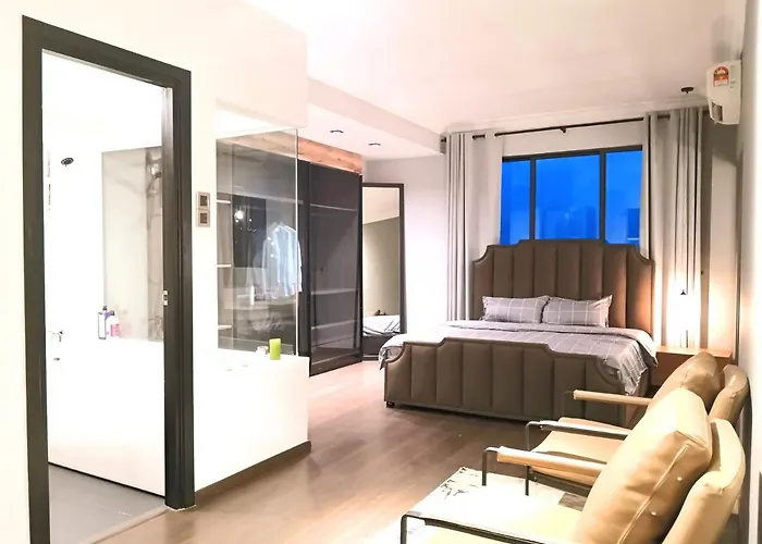 Apartemen 1108 m² dengan 2 kamar tidur dan 2 kamar mandi pribadi di Pusat Kota Johor Bahru
